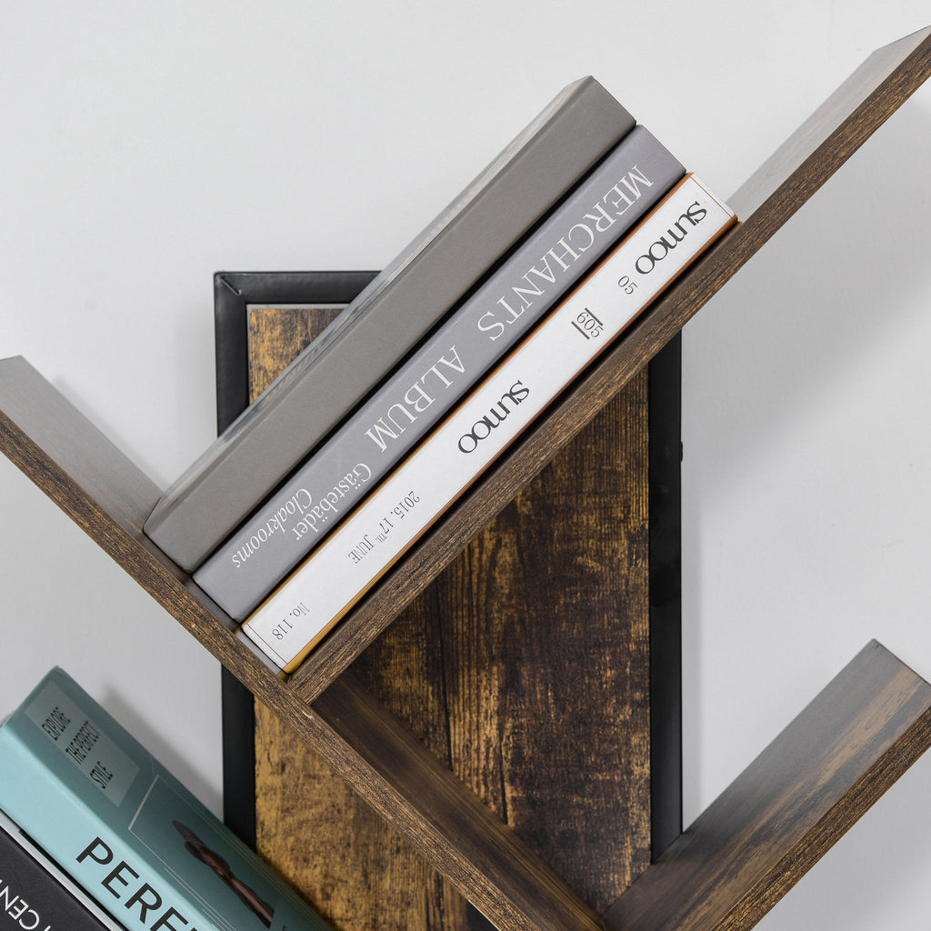EasyComfort boomvormige boekenkast 10 schappen 50x28x142 cm