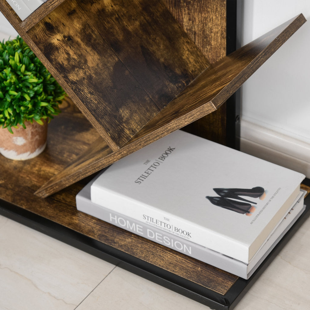EasyComfort boomvormige boekenkast 10 schappen 50x28x142 cm