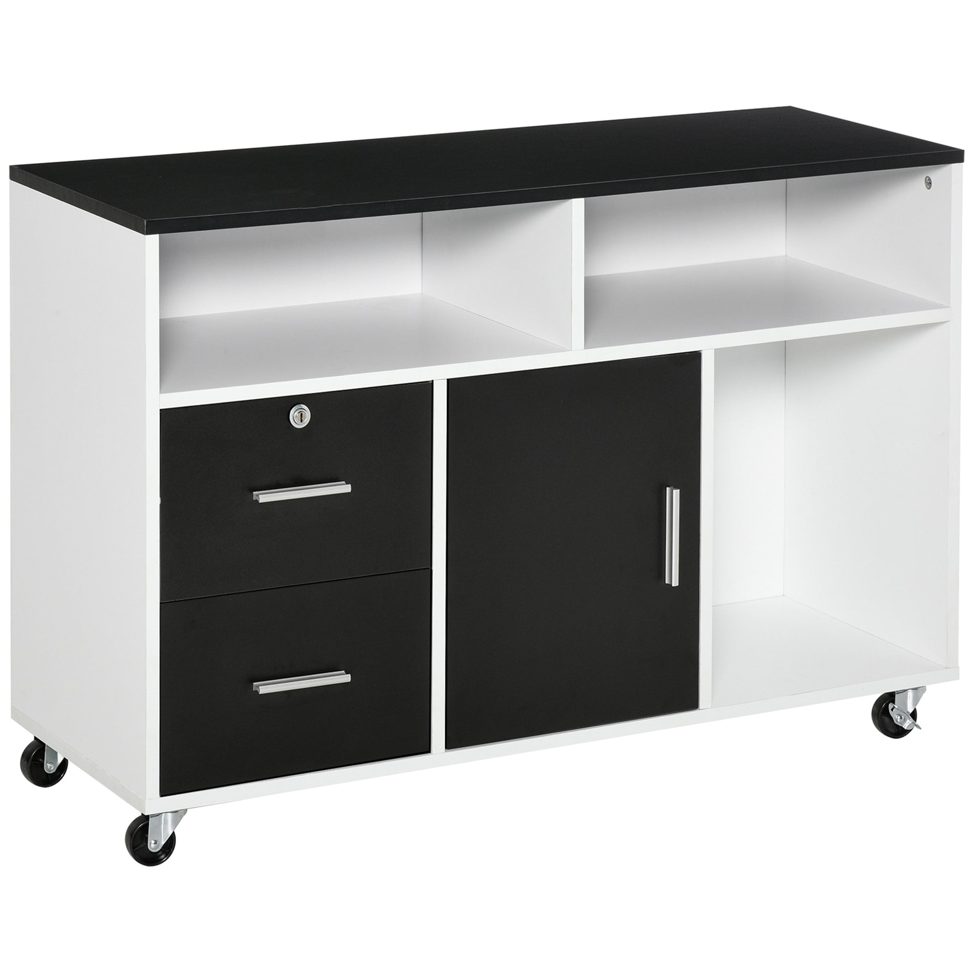 EasyComfort printerkast met lades op wielen