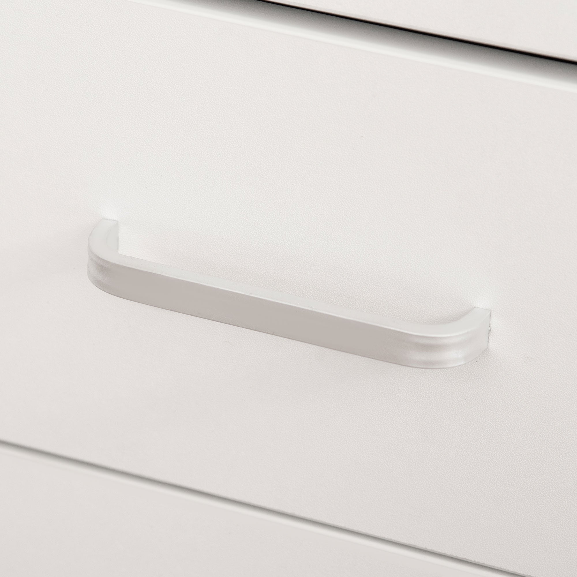 Easycomfort Scrivania per Camera o Ufficio in Legno with 2 Cassetti e 2 Chiavi, 110x50x76cm - white