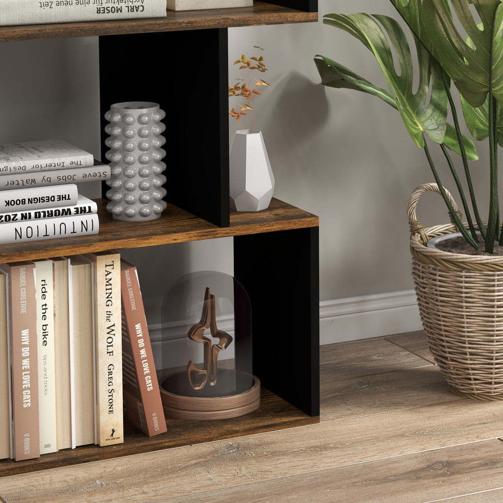 EasyComfort Asymmetrische wandboekenkast, 5 planken, 70x29.5x163 cm