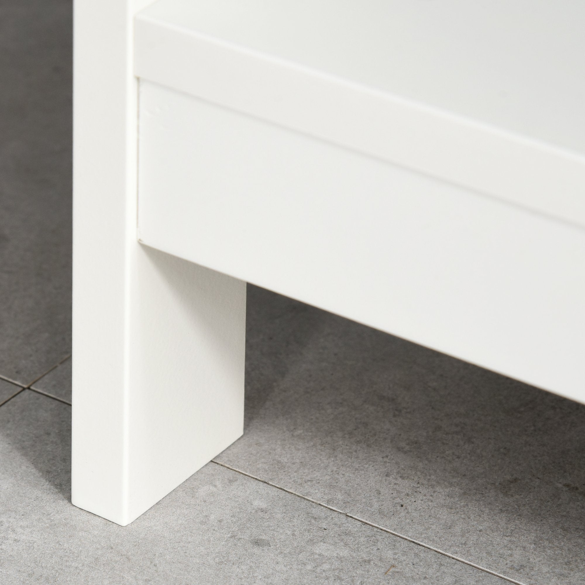 Easycomfort Tavolo Consolle with 2 Cassetti e 2 Mensole, Mobile da Ingresso e Soggiorno in MDF, 100x30.5x80cm, white