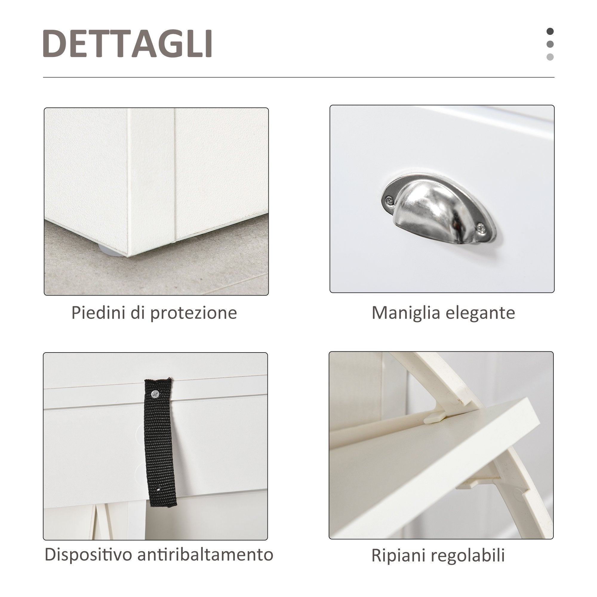 Easycomfort Panca Scarpiera Salvaspazio in Legno with Cuscino, 2 Cassetti with Mensola Regolabile per 8 Scarpe, 104x24x55cm, white