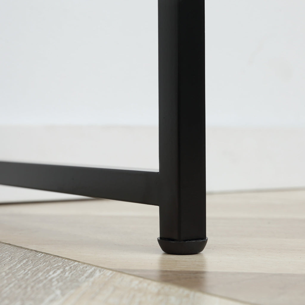 Easycomfort Consolle Moderna per Ingresso e Soggiorno with 2 Cassetti in Metallo 100x30x75cm - black