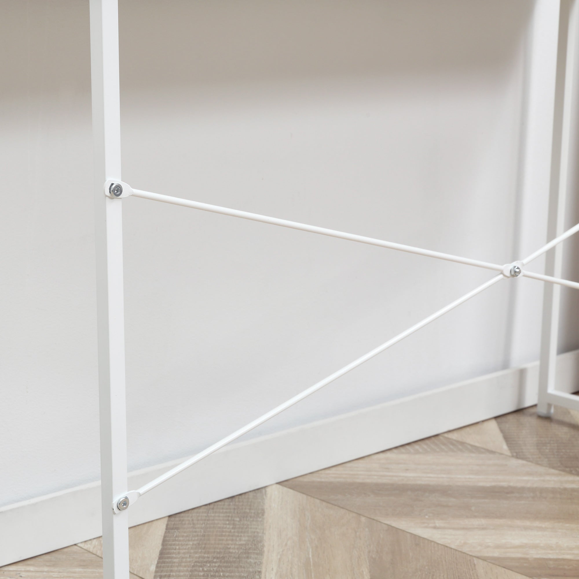 Easycomfort Consolle Moderna per Ingresso e Soggiorno with 2 Cassetti in Metallo 100x30x75cm - white