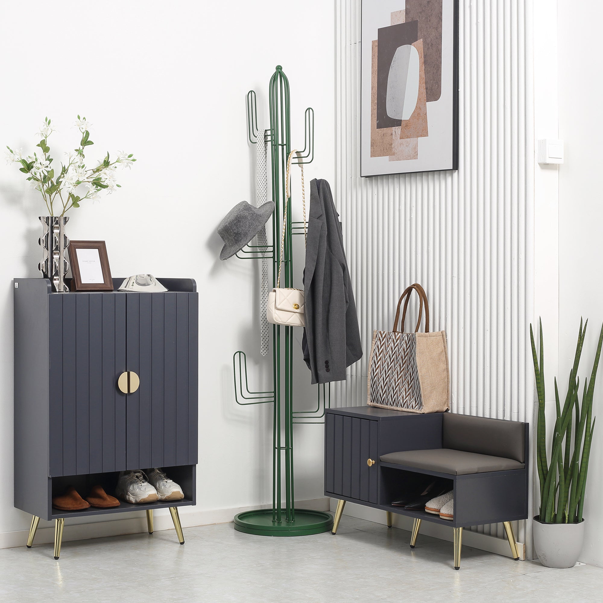 EasyComfort Schoenenkast met zitting — 4 paar, 80x33x49 cm