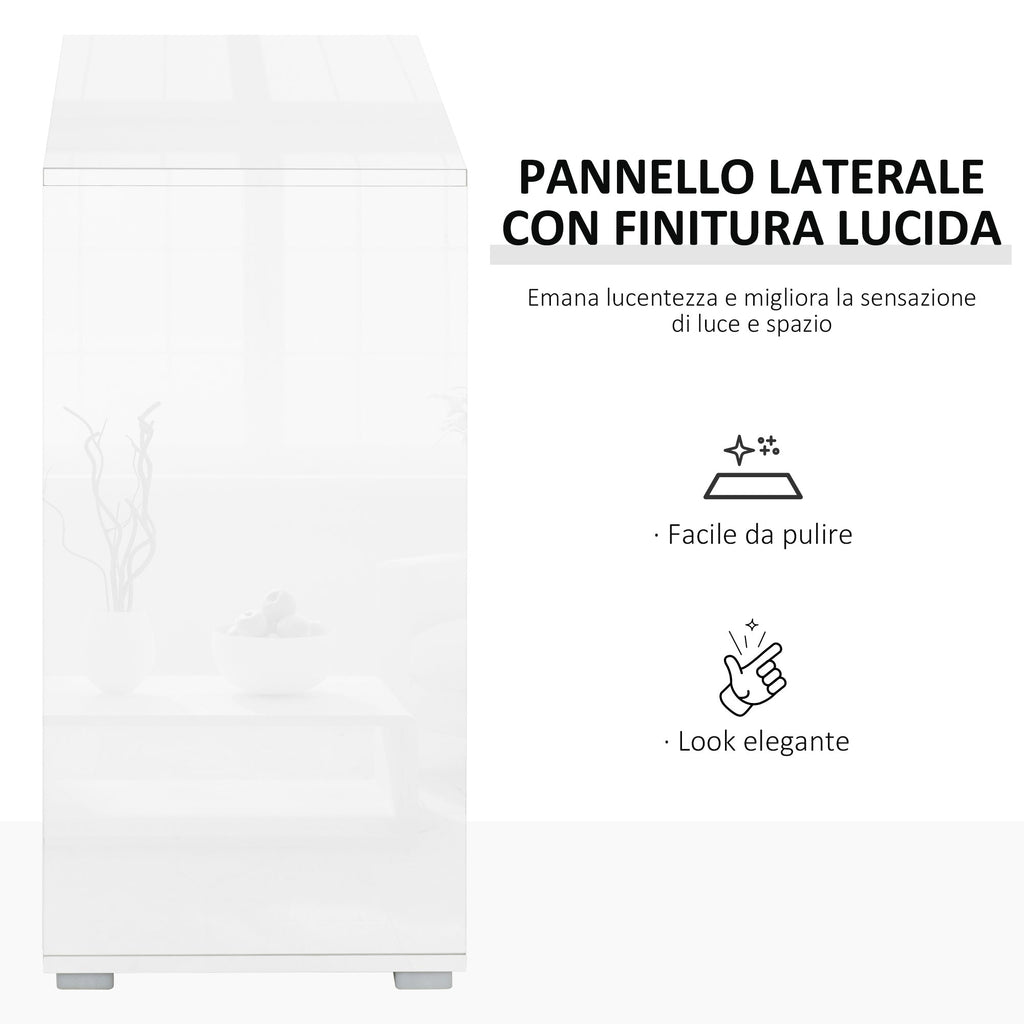 Easycomfort Mobiletto Armadietto Multiuso 2 Cassetti e 2 Armadietti, Apertura a Pressione, Mobile per Soggiorno, Cucina, Ufficio