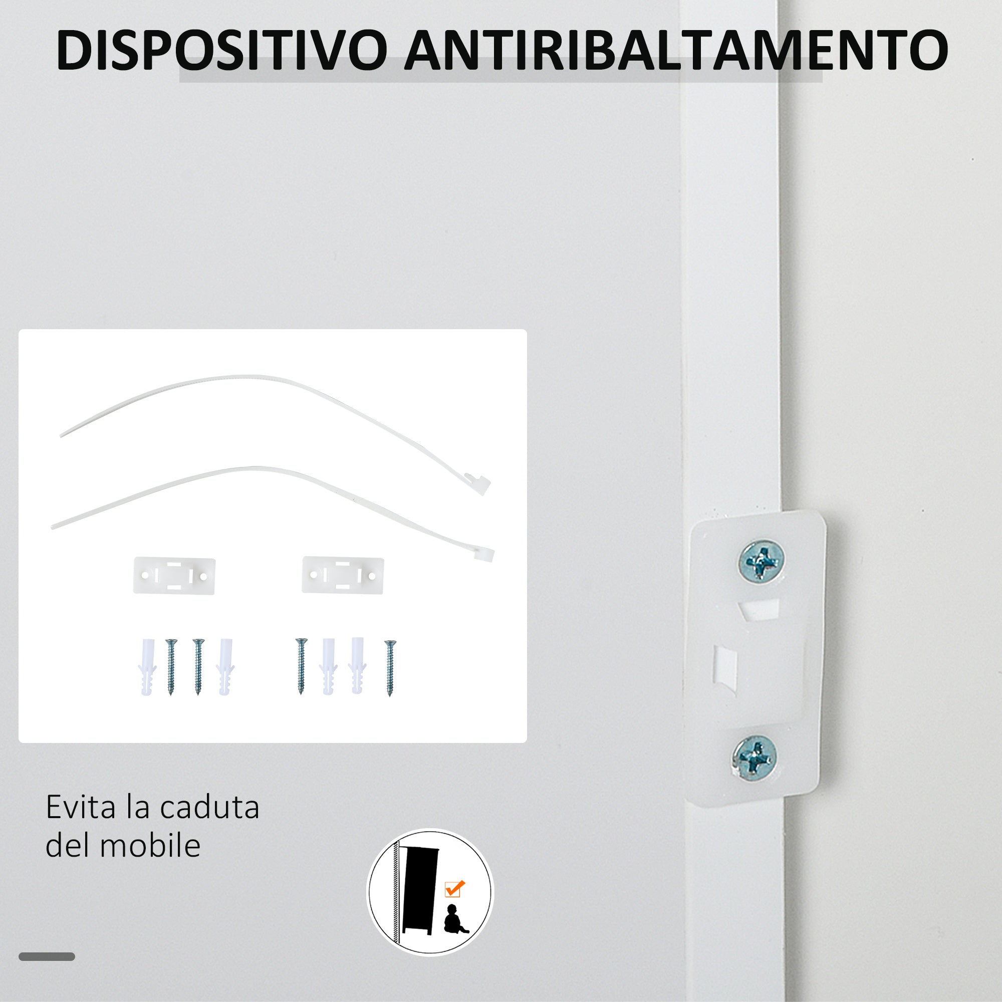 Easycomfort Mobiletto Armadietto Multiuso 2 Cassetti e 2 Armadietti, Apertura a Pressione, Mobile per Soggiorno, Cucina, Ufficio