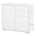 Easycomfort Mobiletto Armadietto Multiuso 2 Cassetti e 2 Armadietti, Apertura a Pressione, Mobile per Soggiorno, Cucina, Ufficio