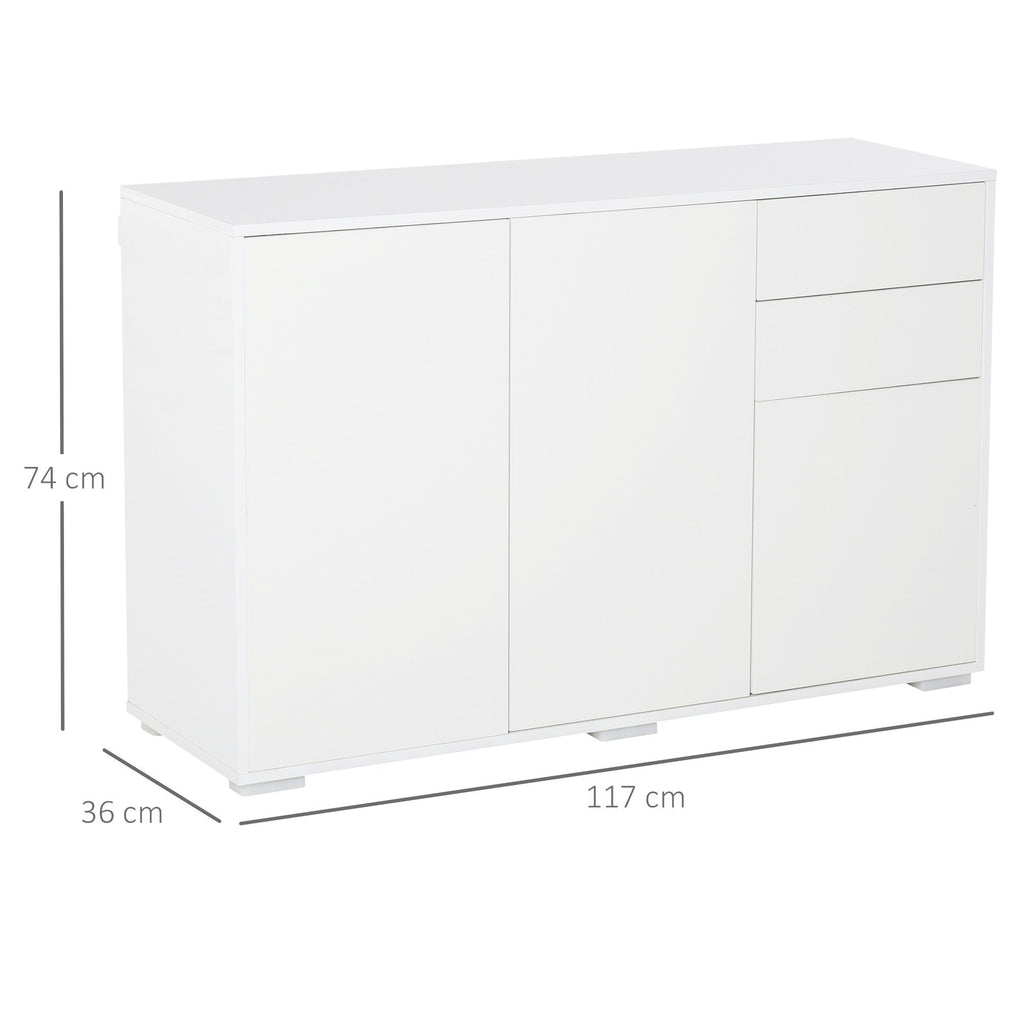 EasyComfort lage opbergkast met 2 lades en 2 kastjes 117x36x74 cm