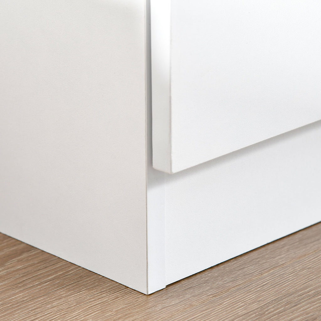 Easycomfort Mobile Dispensa Multiuso with 2 Armadietti e Mensole Regolabili, MDF, 59x31x155cm, white