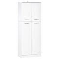Easycomfort Mobile Dispensa Multiuso with 2 Armadietti e Mensole Regolabili, MDF, 59x31x155cm, white