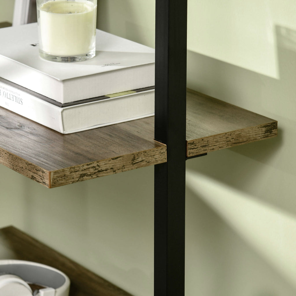 EasyComfort industriële boekenkast met 5 planken 60x30x184,5 cm bruin