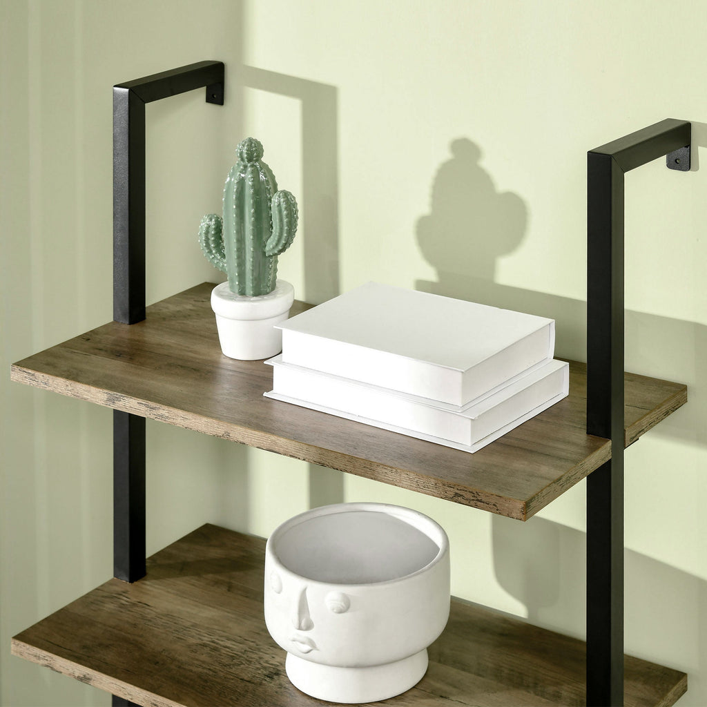 EasyComfort industriële boekenkast met 5 planken 60x30x184,5 cm bruin