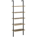 EasyComfort boekenkast industrieel 5 planken 60x30x184,5 cm