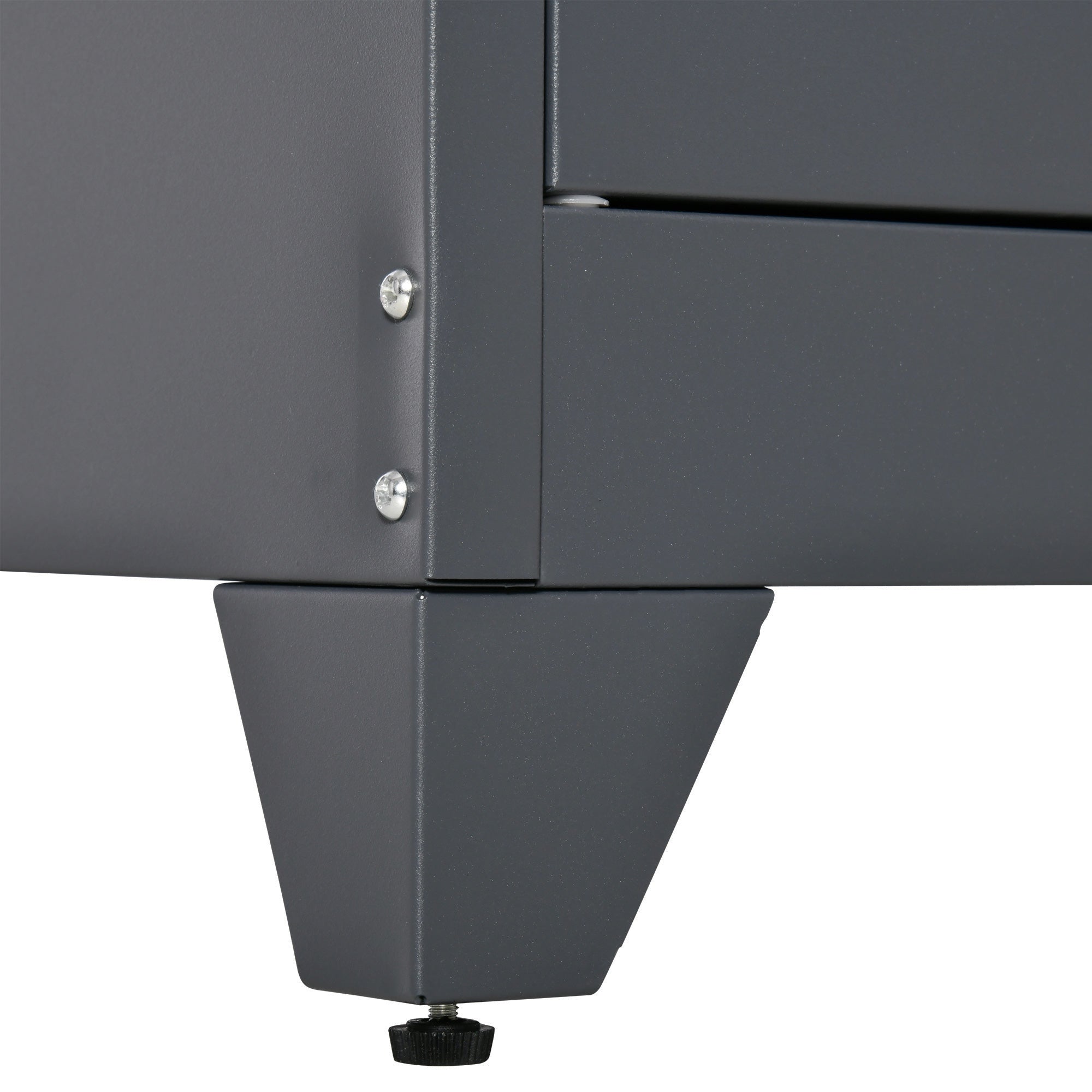 Easycomfort Mobiletto Multiuso 2 Ante Stile Industriale in Metallo per Casa e Garage, 75x33x110cm, Grigio