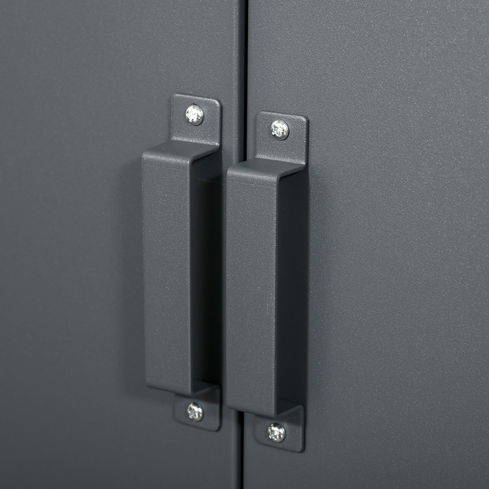 Easycomfort Mobiletto Multiuso 2 Ante Stile Industriale in Metallo per Casa e Garage, 75x33x110cm, Grigio