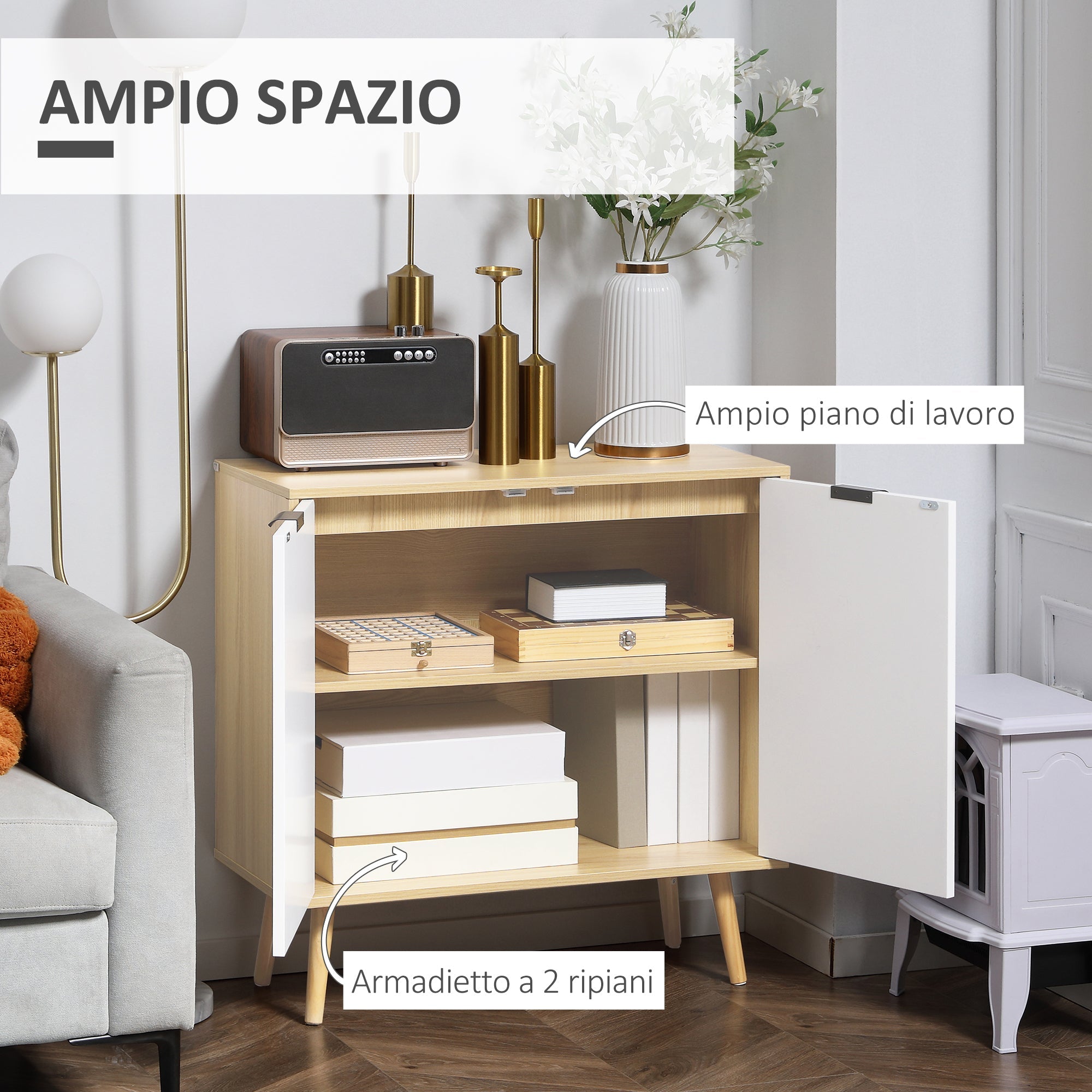 EasyComfort opbergkast met verstelbare plank 77x35x77.5 cm
