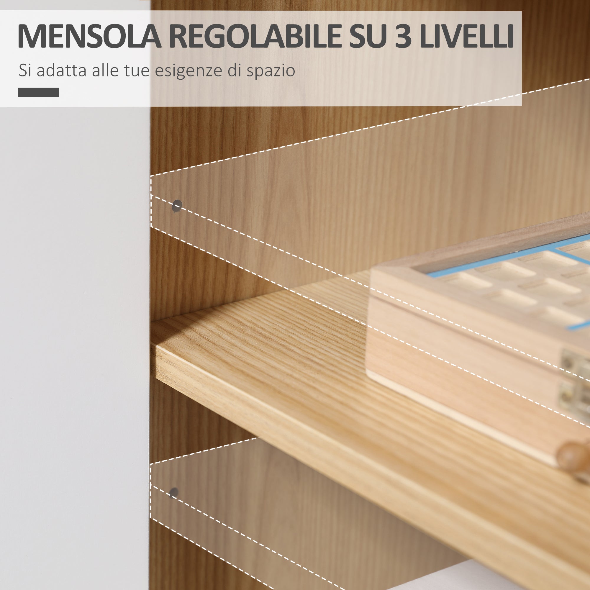 EasyComfort opbergkast met verstelbare plank 77x35x77.5 cm
