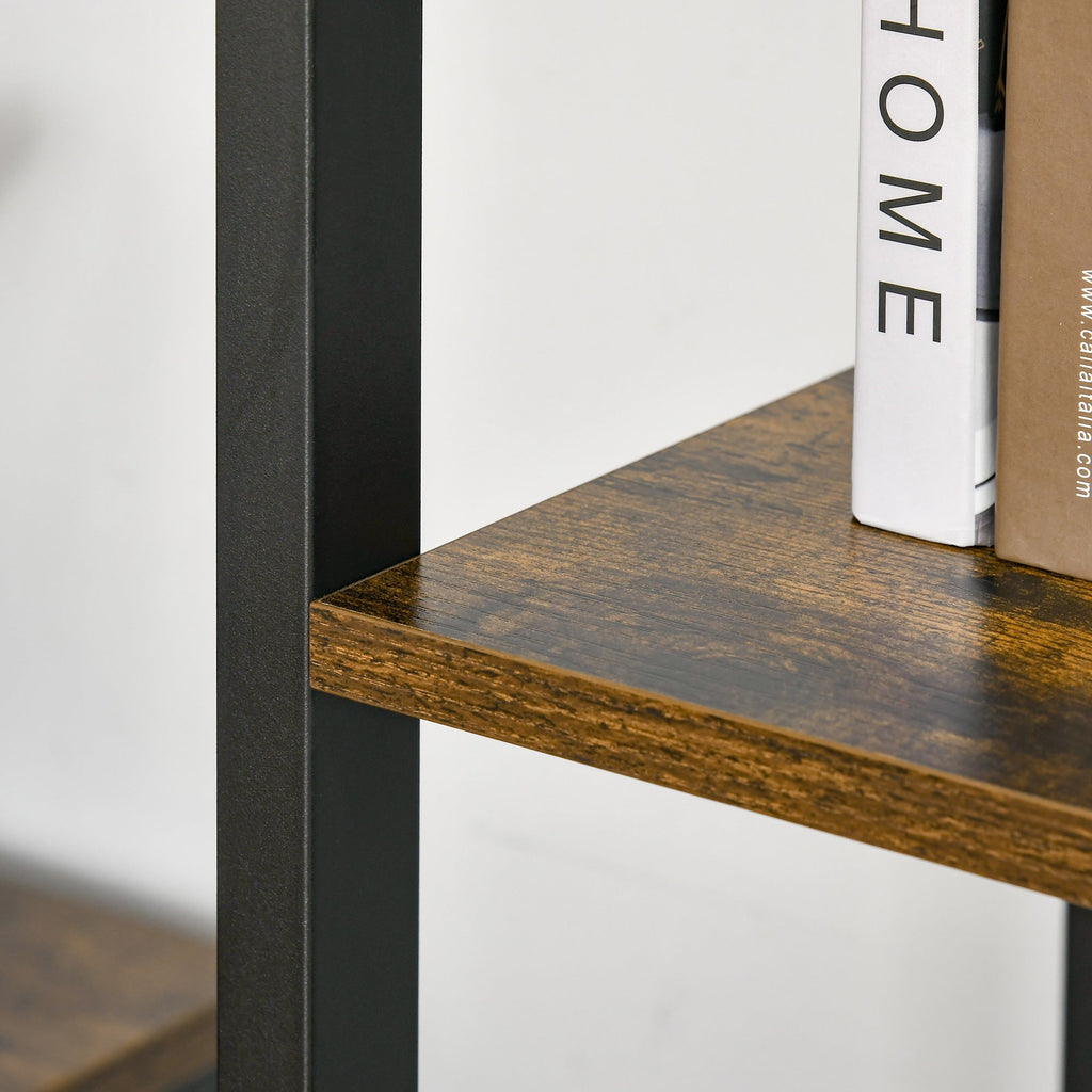 EasyComfort boekenkast industrieel 5 schappen 40x30x154 cm bruin rustiek