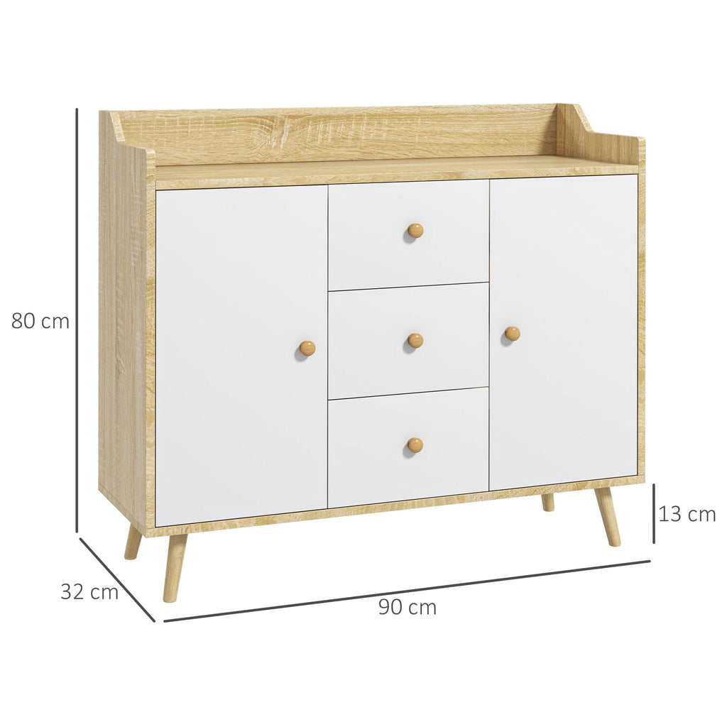 EasyComfort modern dressoir 90x32x80 cm - 3 lades, 2 deuren