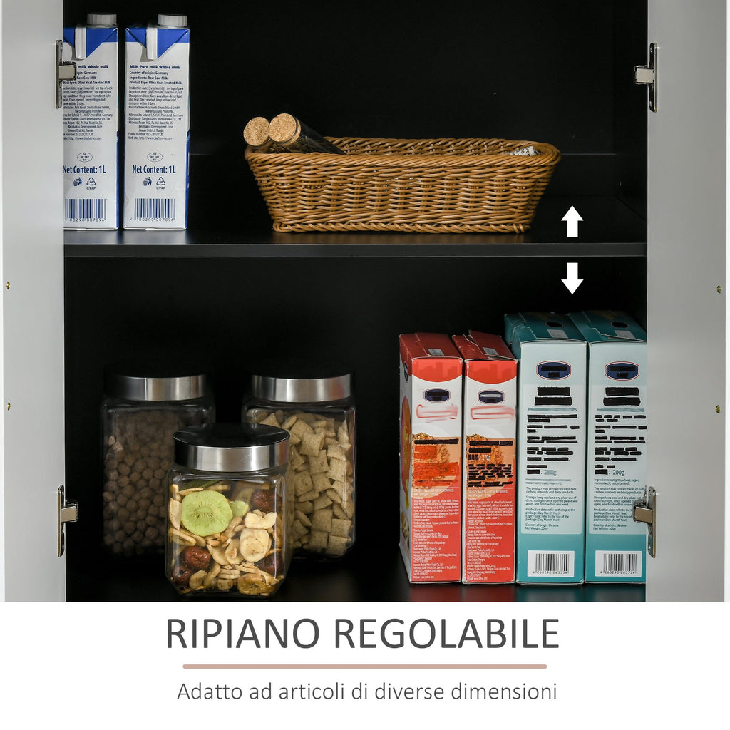 Easycomfort Mobiletto da Cucina Moderno in MDF with 2 Armadietti, 1 Cassetto e Ripiani Regolabili, 90x40x90 cm
