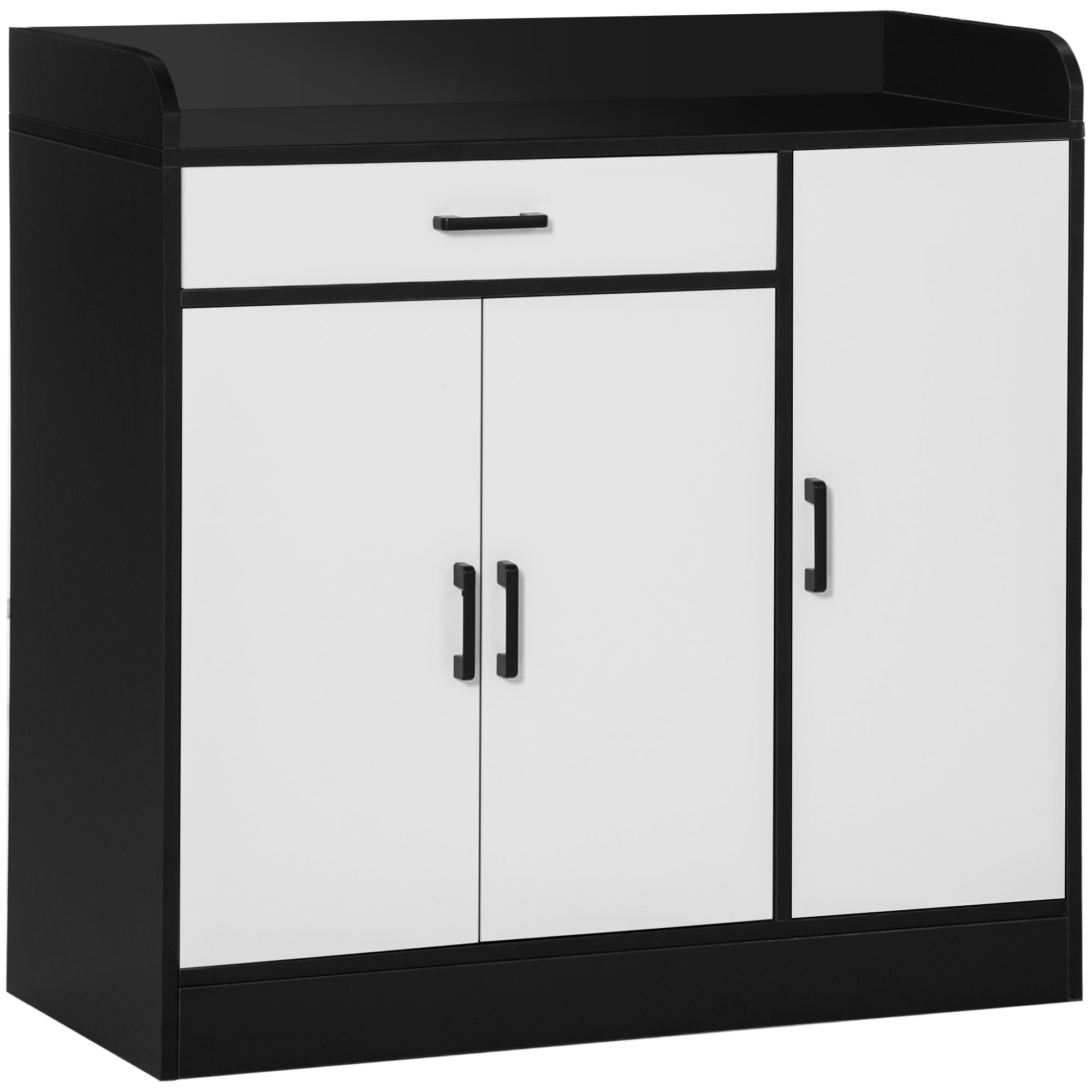 Easycomfort Mobiletto da Cucina Moderno in MDF with 2 Armadietti, 1 Cassetto e Ripiani Regolabili, 90x40x90 cm