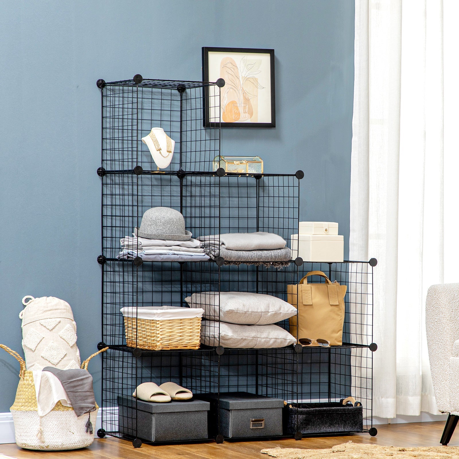 EasyComfort Mobile Libreria Salvaspazio 9-cubus opbergmeubel 35x35x35 cm