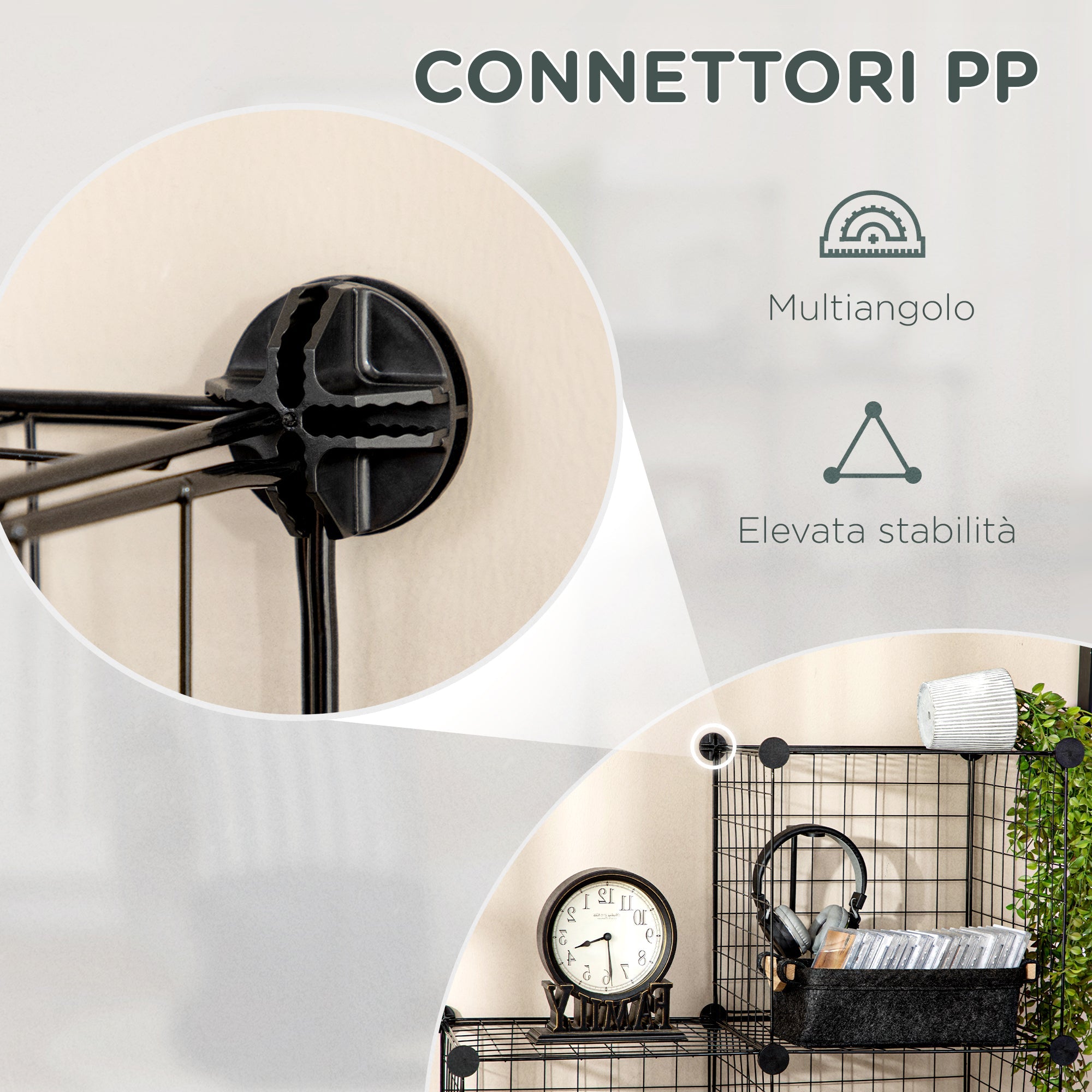 EasyComfort Mobile Libreria Salvaspazio 9-cubus opbergmeubel 35x35x35 cm
