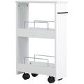 EasyComfort opbergtrolley met 3 leLPGanken op wielen, wit
