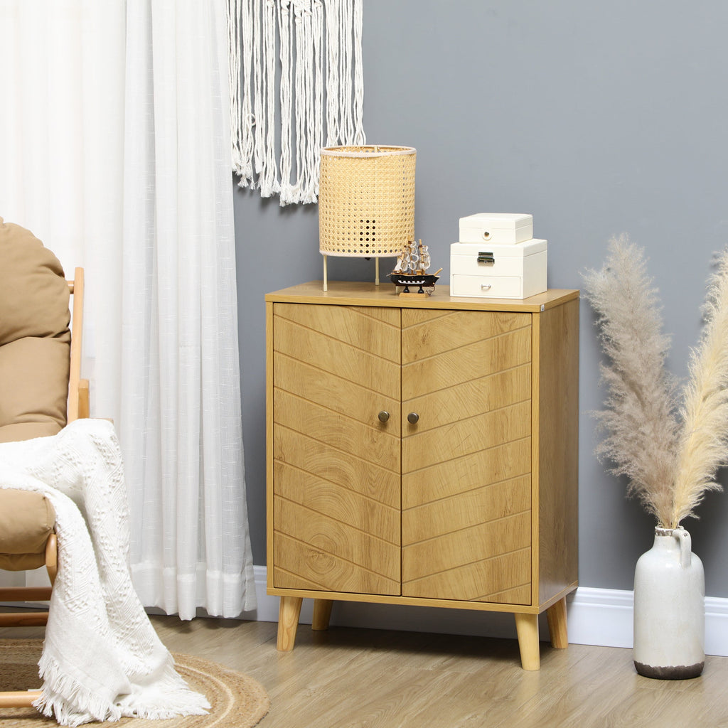 EasyComfort vintage kast met 2 leLPGanken 60x30x76 cm