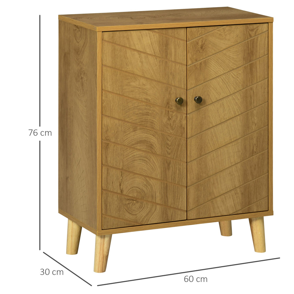 EasyComfort vintage kast met 2 leLPGanken 60x30x76 cm
