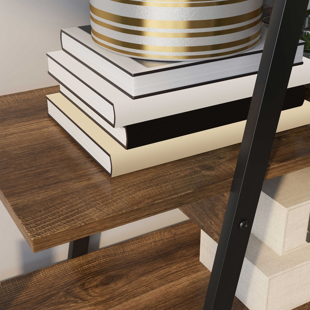 EasyComfort boekenkast 4 niveaus A-vormig stalen frame