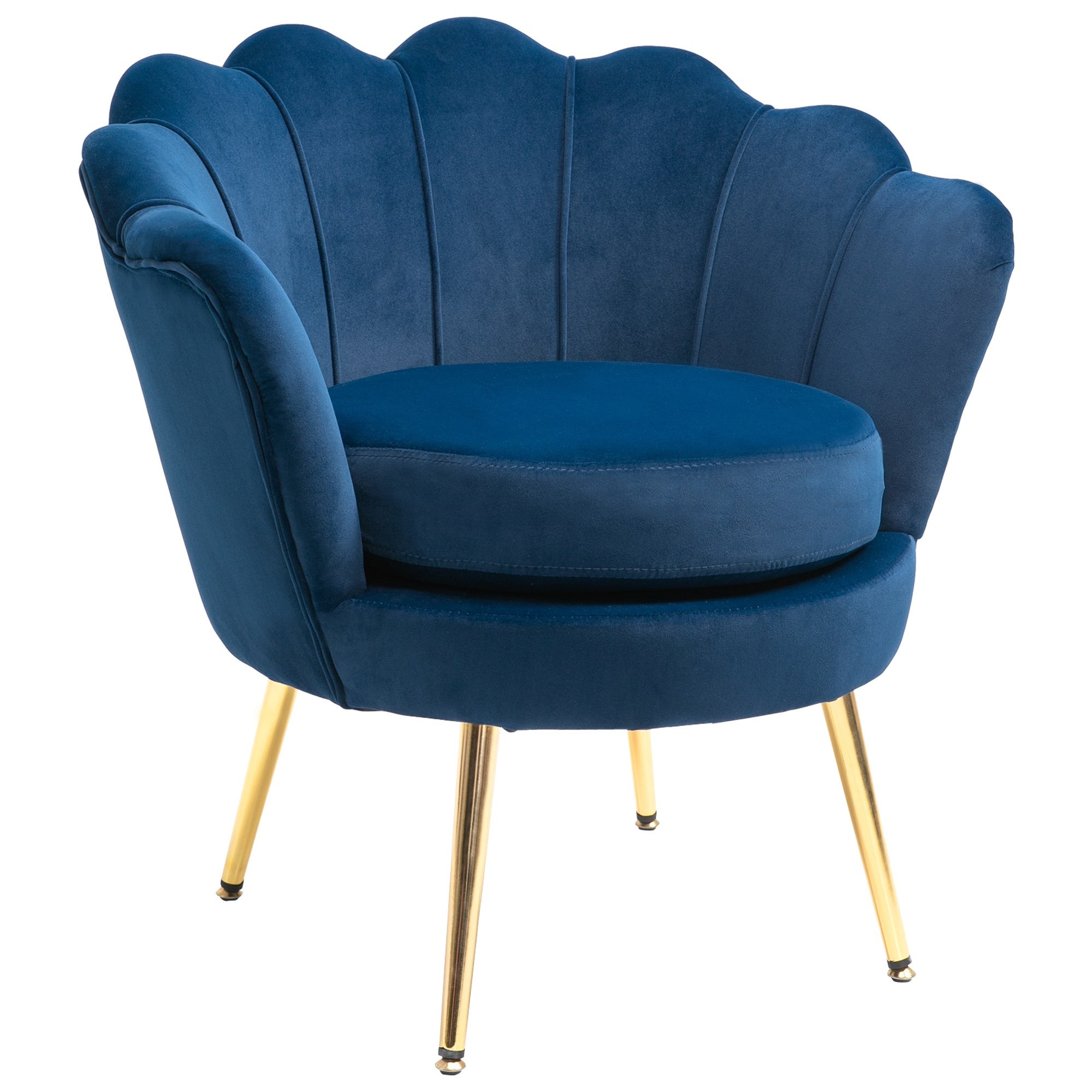 EasyComfort Vintage fauteuil velours blauw