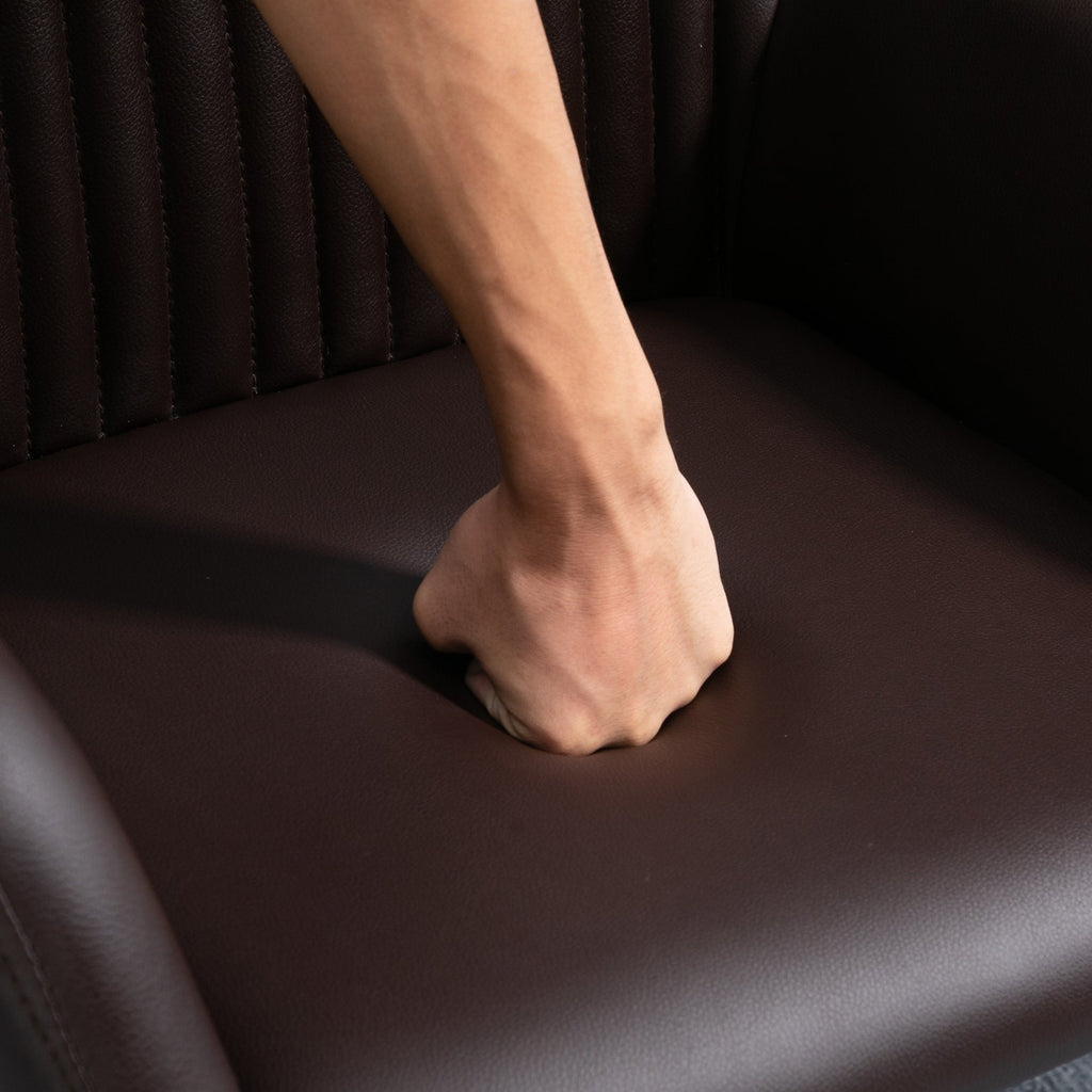 Easycomfort Set 2 Sedie Moderne per Sala da Pranzo, Cucina o Soggiorno, Sedie Imbottite in Similpelle Marrone 60x56.5x85cm