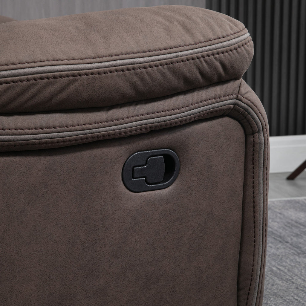 EasyComfort relaxfauteuil met handmatige verstelling en voetsteun 97x90x96 cm - bruin