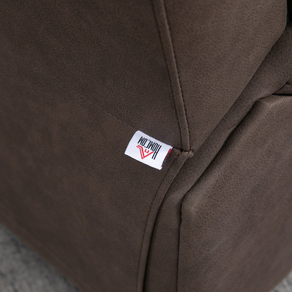 EasyComfort relaxfauteuil met handmatige verstelling en voetsteun 97x90x96 cm - bruin