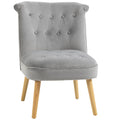 Easycomfort Sedia Moderna per Soggiorno e Sala da Pranzo with Seduta Imbottita e Tessuto Vellutato, 60x66x79 cm, Grigia