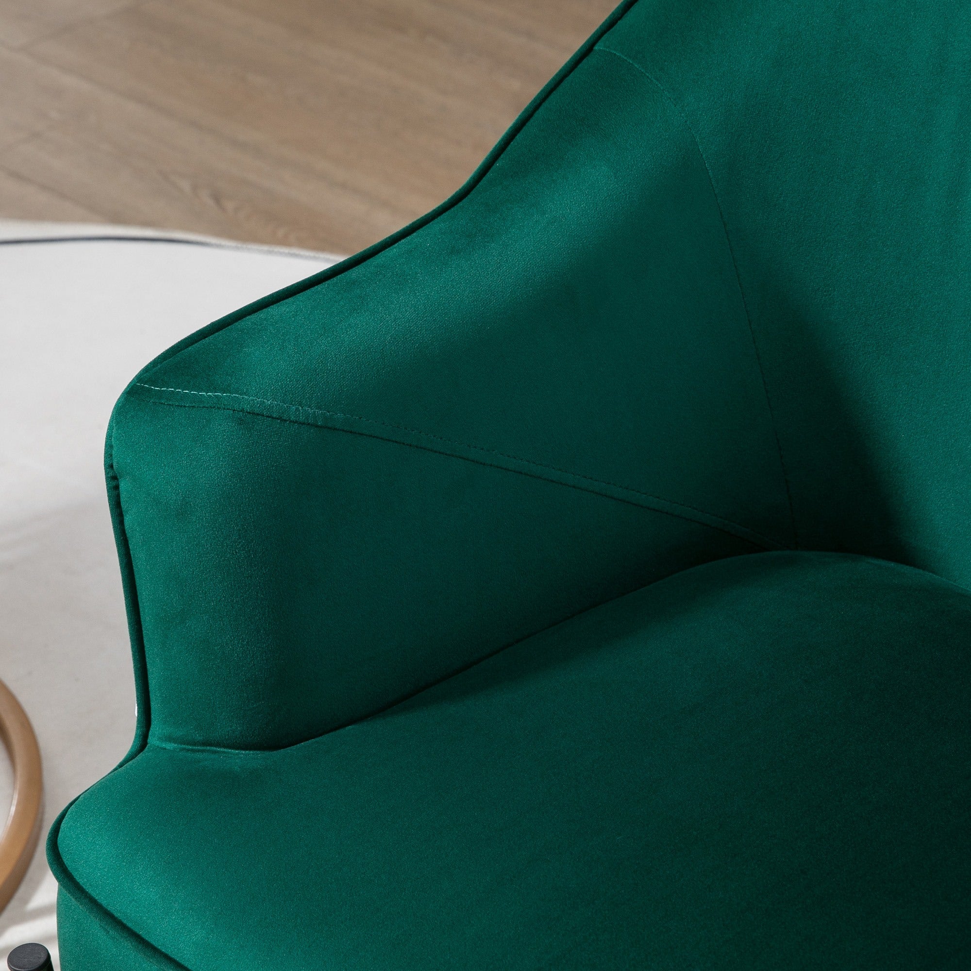 EasyComfort Fauteuil fluweel met stalen poten, 62x69x75 cm, groen