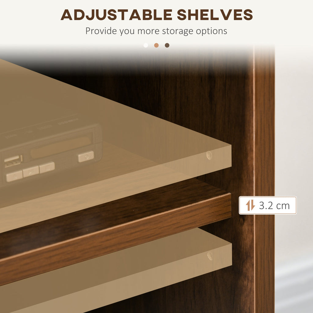 Easycomfort Mobile Porta TV fino 65" with 2 Armadietti e 2 Vani Aperti in Legno, 150x40x56cm, Marrone