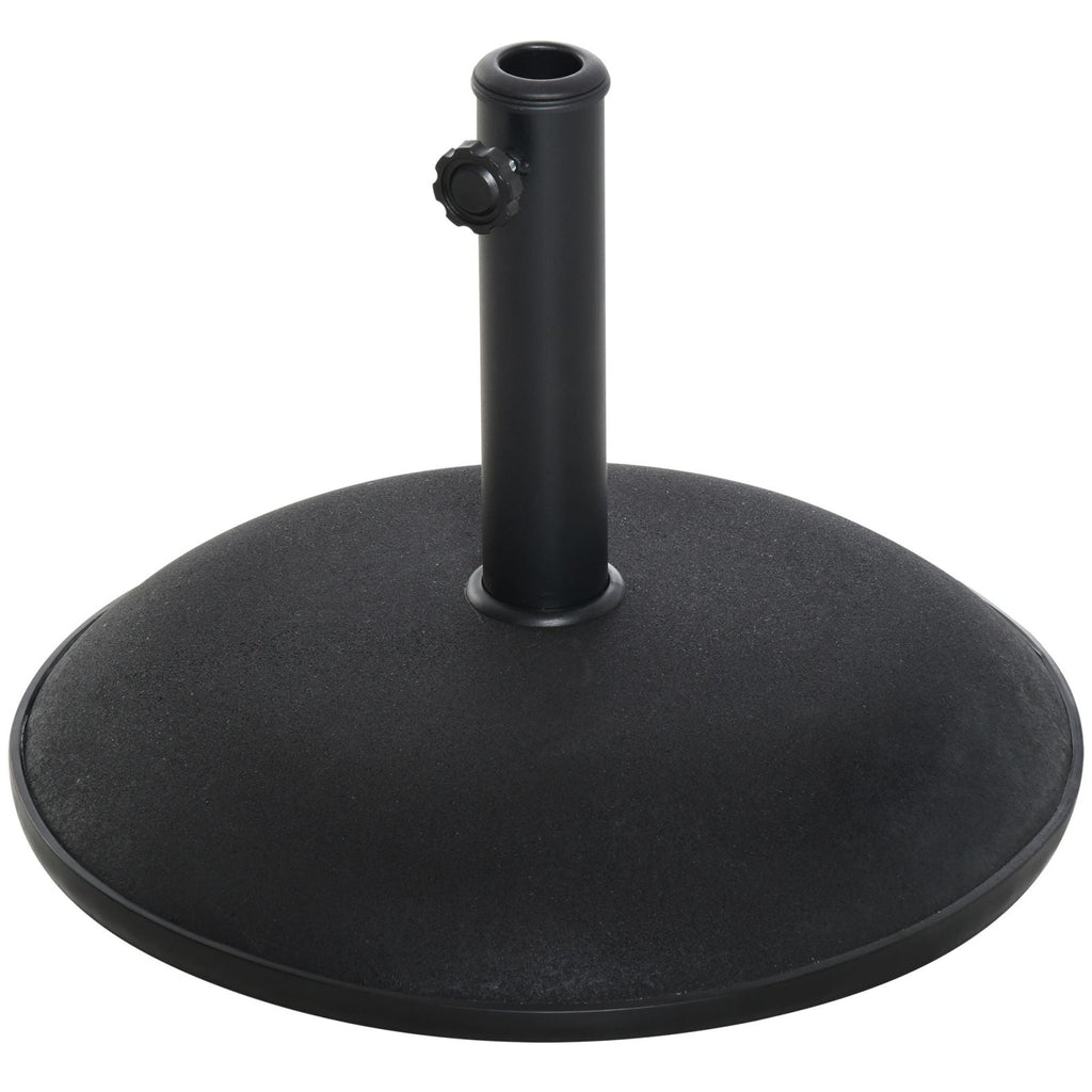 EASYCOMFORT Concrete Garden Umbrella Base for Umbrellas with ?35mm, ?38mm, ?48mm Pole, Black ?50x37cm