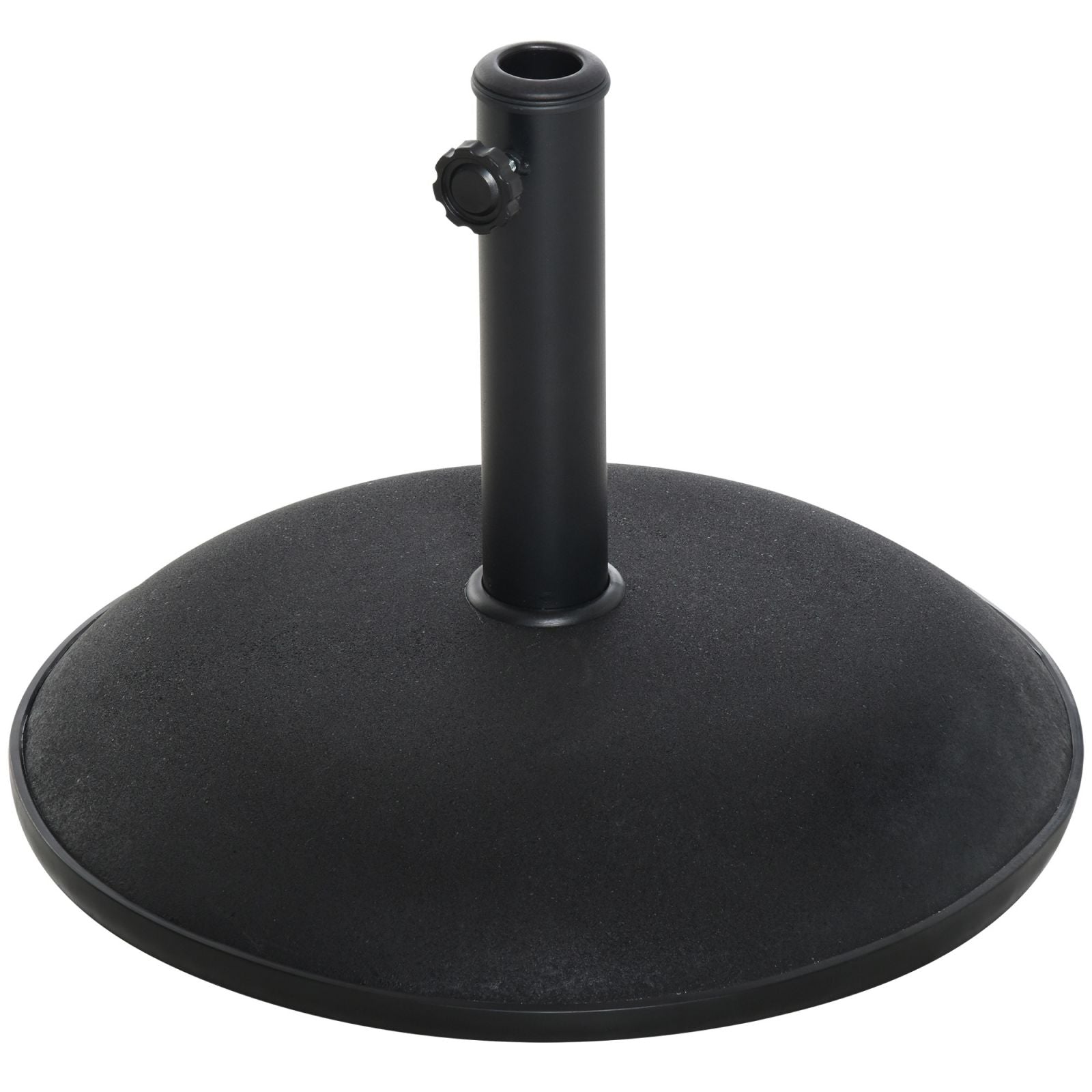EASYCOMFORT Concrete Garden Umbrella Base for Umbrellas with ?35mm, ?38mm, ?48mm Pole, Black ?50x37cm