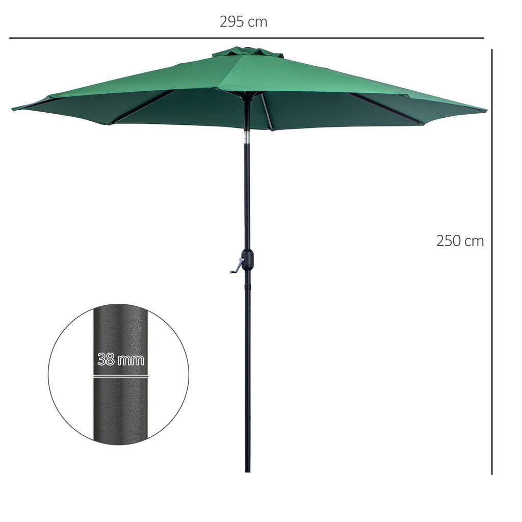 EASYCOMFORT Parasol kantelbaar Ø300 cm met slinger