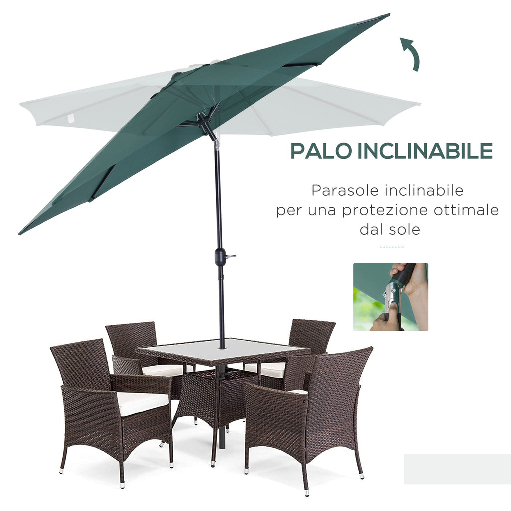 EASYCOMFORT Parasol kantelbaar Ø300 cm met slinger