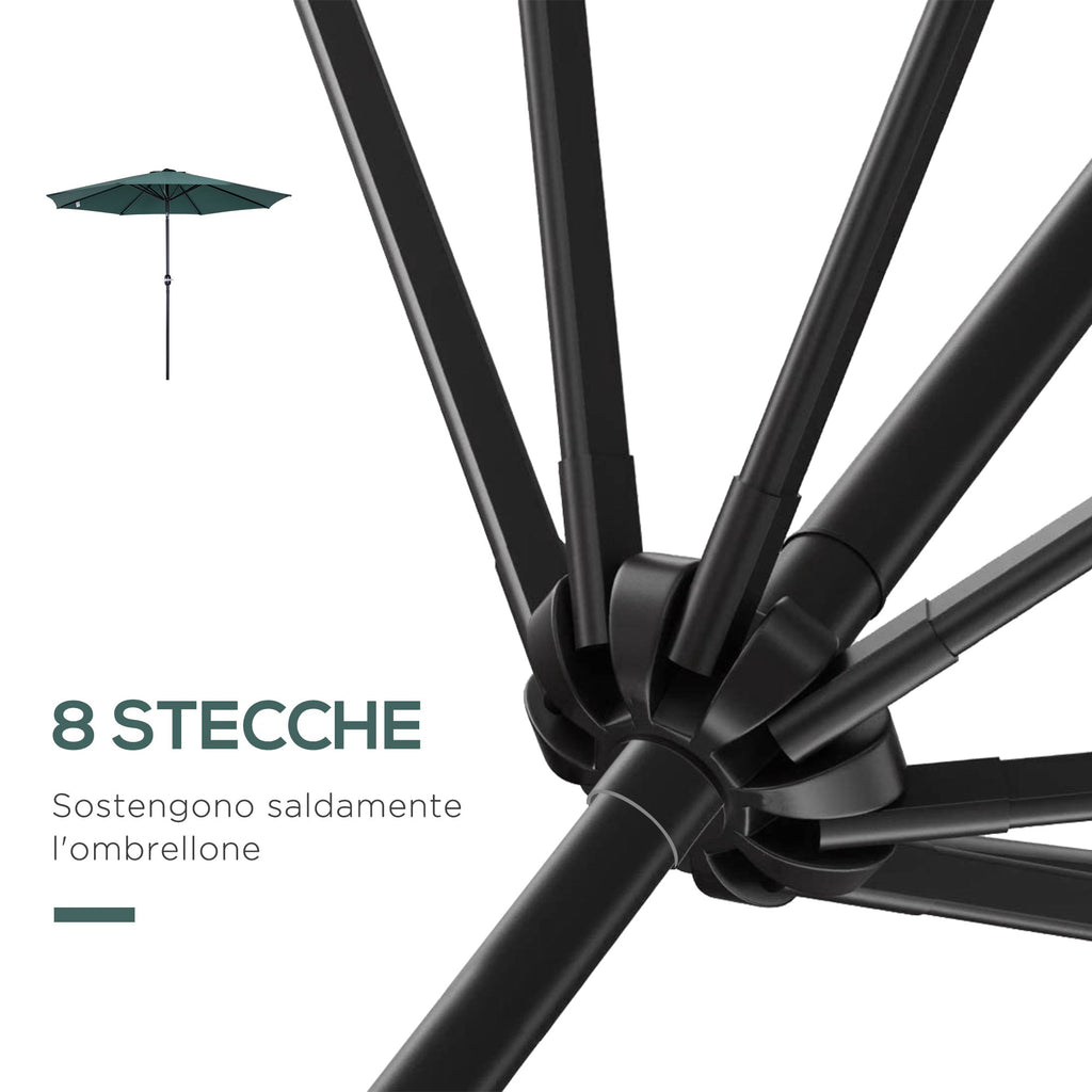 EASYCOMFORT Parasol kantelbaar Ø300 cm met slinger