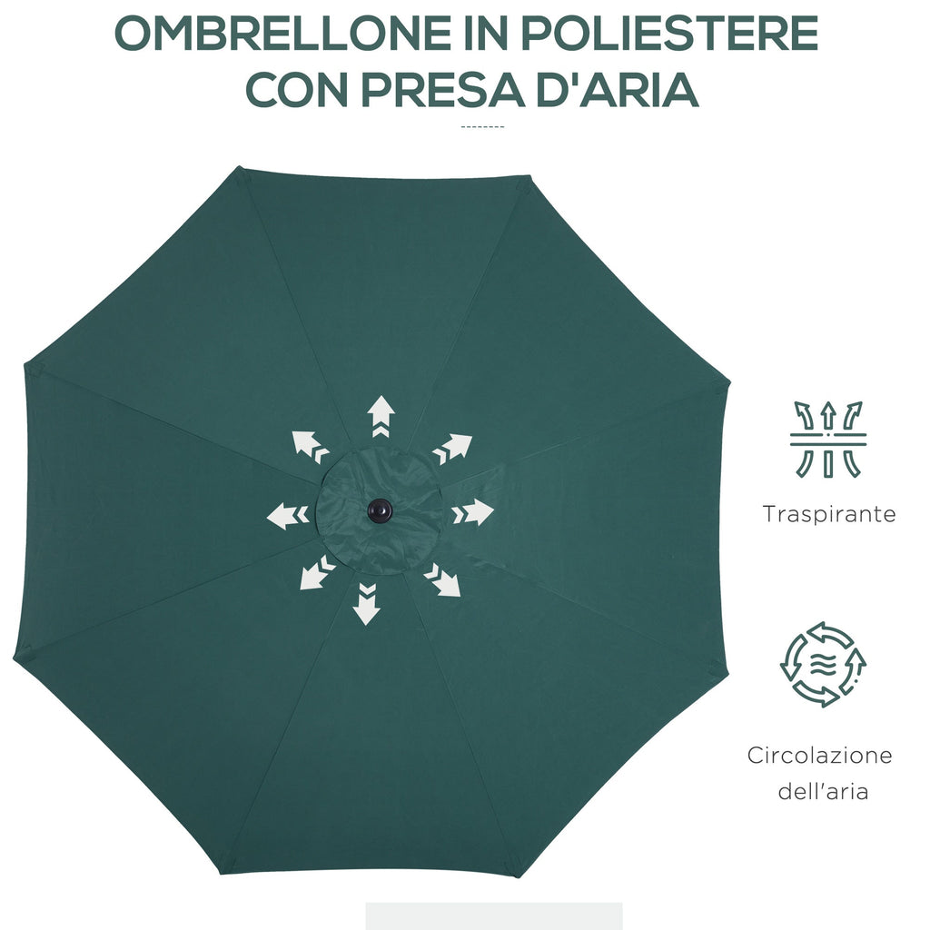 EASYCOMFORT Parasol kantelbaar Ø300 cm met slinger