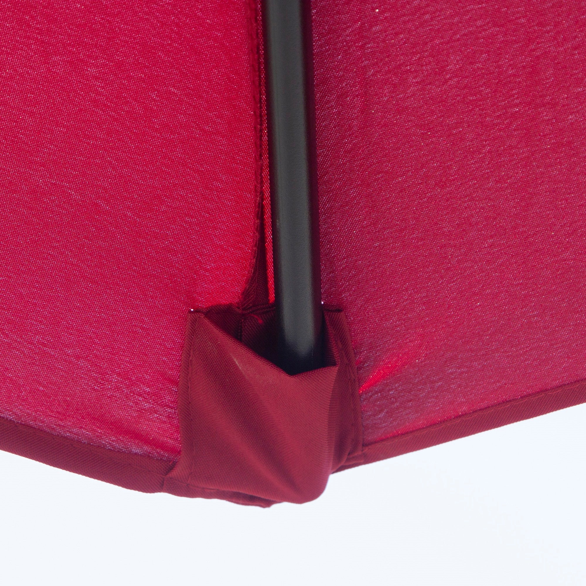 EASYCOMFORT Tilting Garden Umbrella 3x2.5 m with Removable Pole, in Metal and Dark Red Polyester