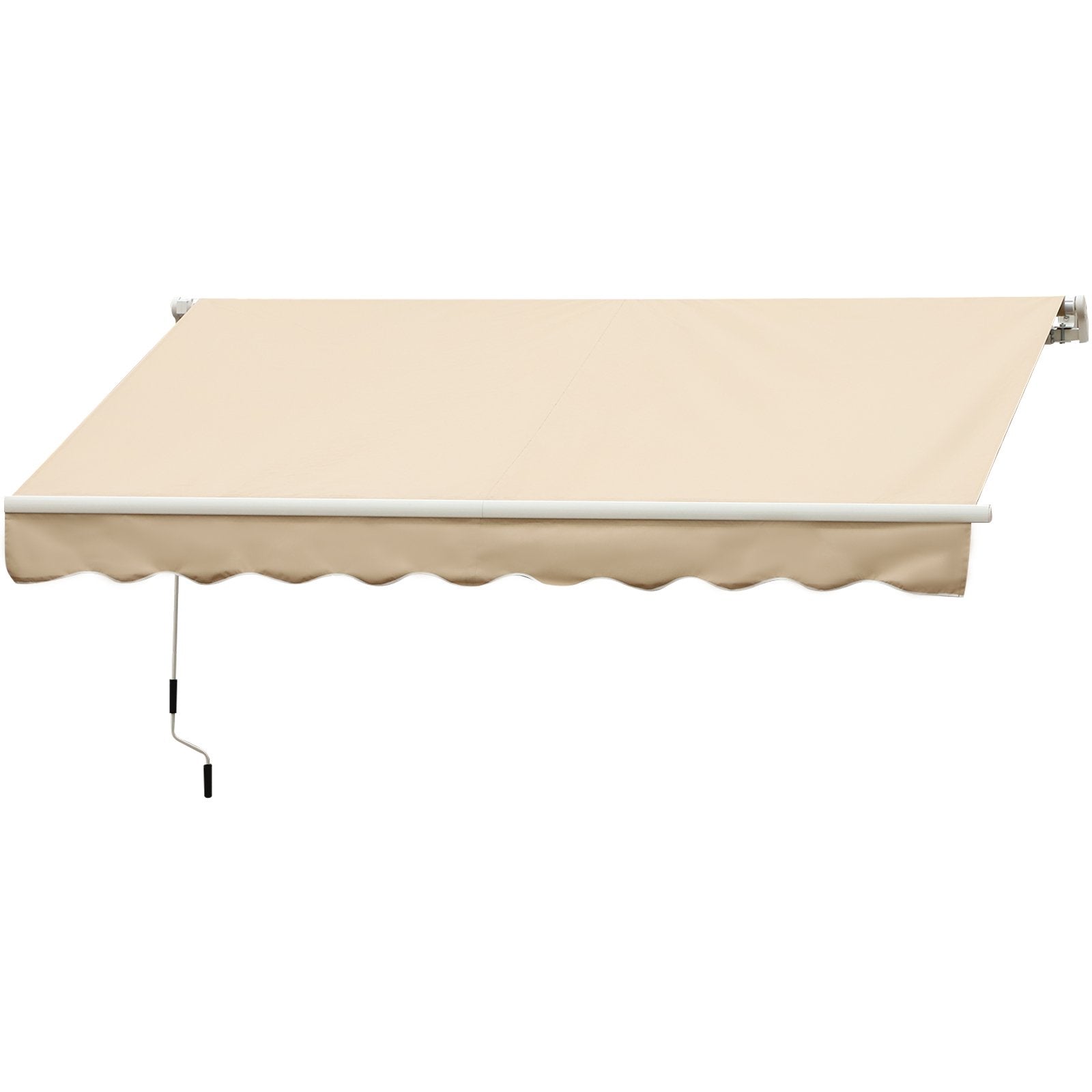 EASYCOMFORT Roller Awning with Crank, in Aluminum and Polyester, 3x2.5m, Beige