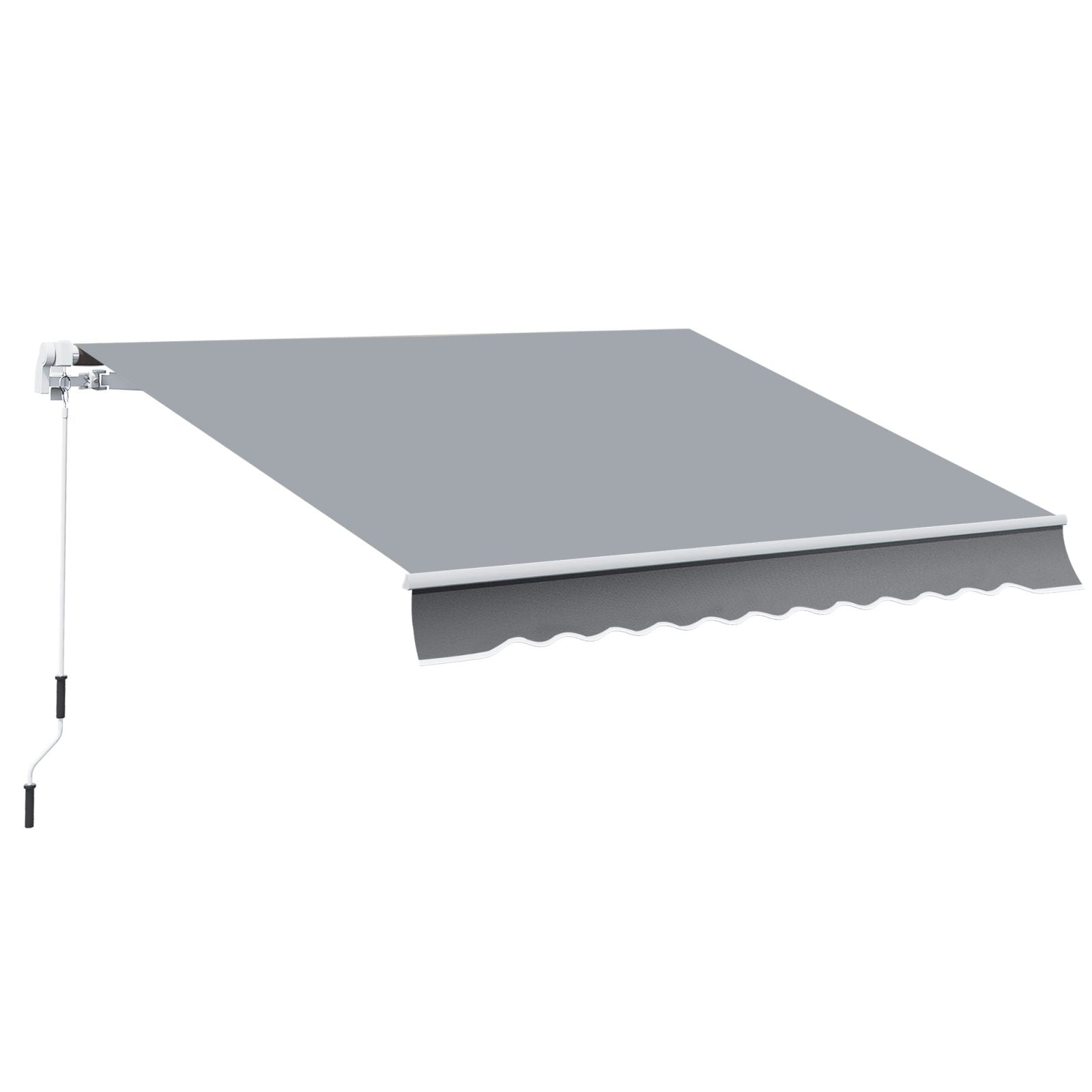 EASYCOMFORT Awning 3x2.5 m Roller for Doors and Windows, in Aluminum and Anti-UV Polyester, Gray