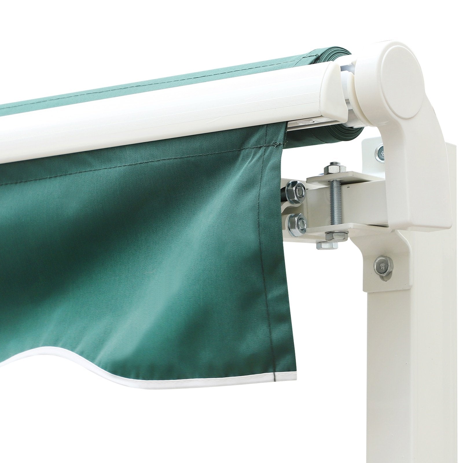 EASYCOMFORT Outdoor Awning with Crank Roller in Metal and Aluminium, 4x2.5m, Dark Green